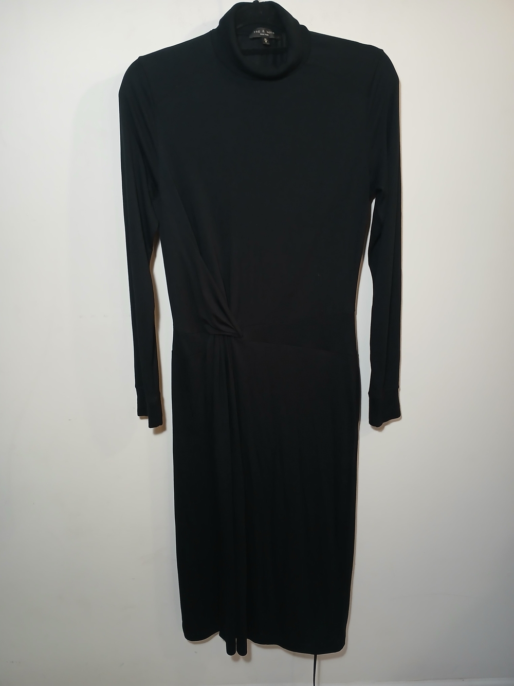 rag & bone Black Long-Sleeve Turtleneck Dress